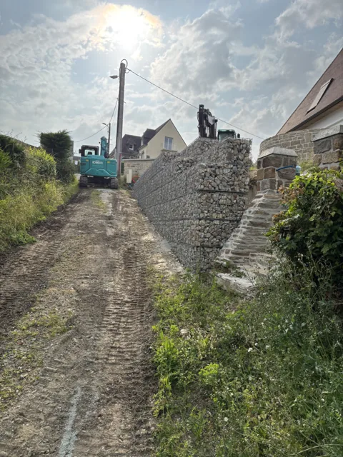 Construction d’un mur en gabions