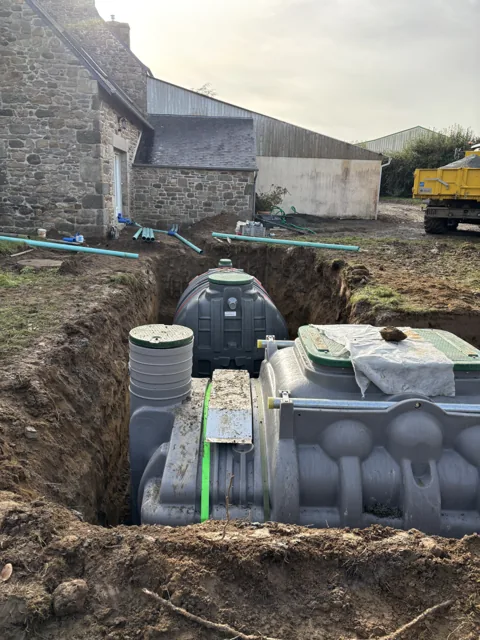 Pose d’une installation d’assainissement