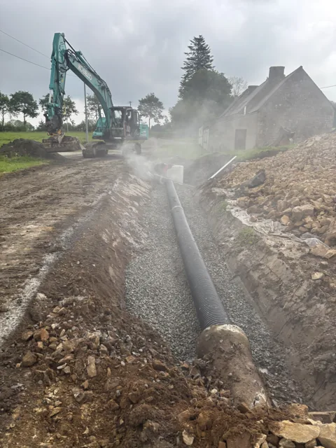 Pose d’une canalisation